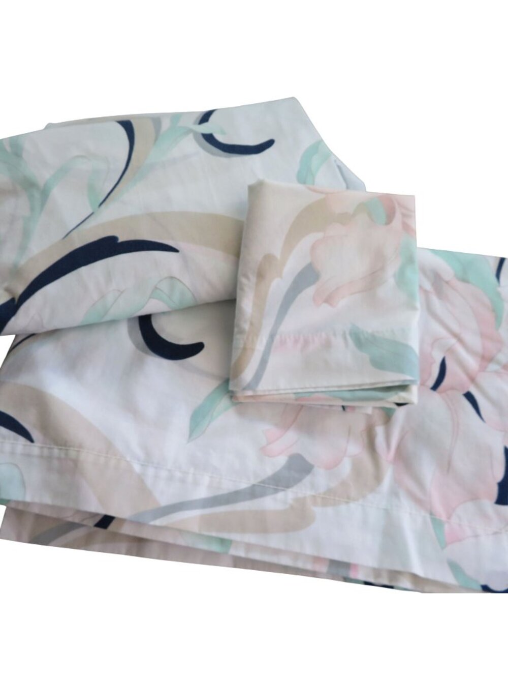 Vintage Springmaid Anastasia Queen Sheet Set Andre Richard Poppy Floral Pattern